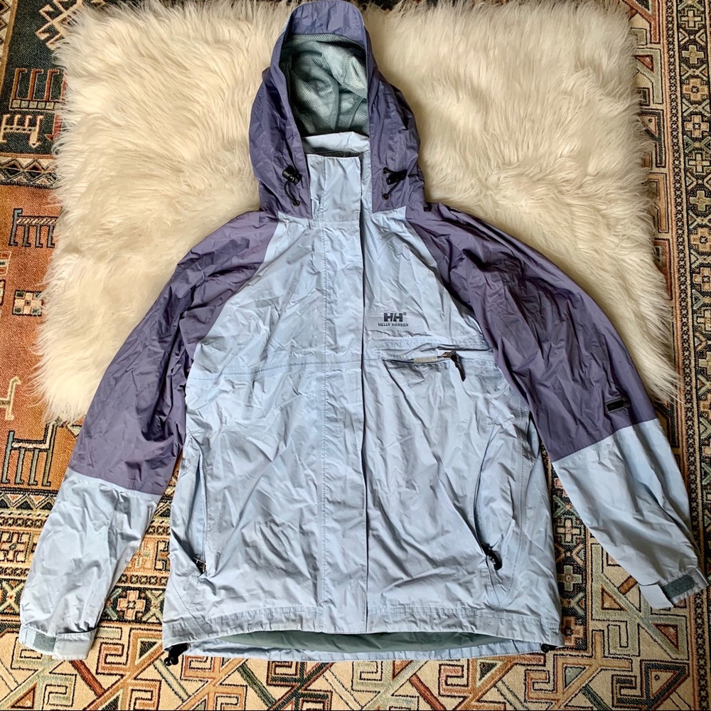 Helly Hansen Blue Packable Waterproof Jacket - image 1